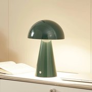 Lindby Lampada da tavolo ricaricabile a LED Nevijo, verde, Ø20 cm, USB,