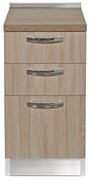 Base Luna 2 cassetti 1 cesta da montare olmo L 45 x H 88 x P 60 cm
