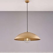 Bonetti Illumina Sospensione diametro 50 in ferro laccato nero con decorazione oro antico 1 luce