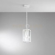 Sospensione mirage bianca 1 luce attacco e27 ip44 13x13x90cm in met...