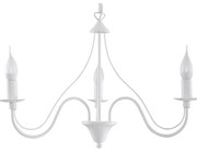 Lampadario a sospensione con catena MINERWA 3 3xE14/40W/230V bianco