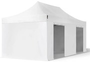 TOOLPORT 3x6 m gazebo pieghevole PVC con laterali, PREMIUM acciaio, bianco - (600125)