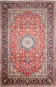 Najafabad Tappeto 220x340 Blu (Iran) Annodato A Mano