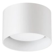 Plafoniera Moderna Spike Metallo Bianco 1 Luce Gx53 9W 3000K Luce Calda