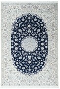 Nain Tappeto 310x210 Blu (Iran) Annodato A Mano