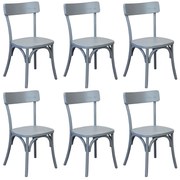 CHELSEA - set 6 sedie in legno di olmo