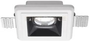 Gfa630- faretto in gesso finitura nera da incasso 1 luce attacco gu...