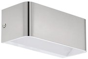 Applique Contemporanea Sania Media 4 Led Alluminio Grigio E Nichel Opaco