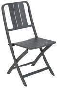Sedia da giardino pieghevole in alluminio Idaho NATERIAL, seduta in alluminio antracite
