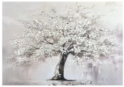 Quadro con elementi dipinti a mano 70x100 cm White Tree – Styler