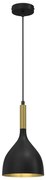 Lampadario a sospensione con filo NOAK 1xE27/60W/230V nero/oro