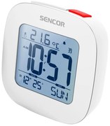 Sencor - Sveglia con display LCD e termometro 2xAAA bianco