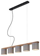 Lampadario Design Wood&Style 5x E14 Ø110cm
