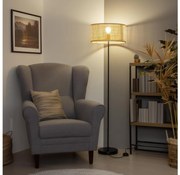 Brilagi - Lampada da terra LED CERIA 1xE27/40W/230V Ø 25 cm bambù/nero