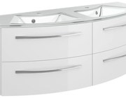 Mobile sottolavabo e lavabo Image bianco lucido L 130 x H 48 x P 48 cm