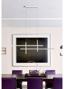 Lampadario LED design Trinidad bianco, luce con 3 temperature di colore 1900 lumen, NOVECENTO