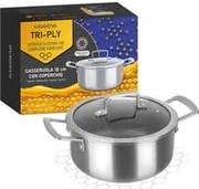Casseruola 18 cm con coperchio a 3 strati Tri - ply