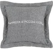 Cuscino divano 30x30 cm scritta antracite