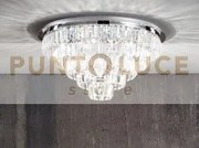 Lampadario a soffitto in cristallo castle d60 pl.castle-md-silver c...