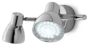 Lampada da parete faretto LED 3W 3000K diffusori orientabili PUNTO a 2 luci