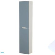 Colonna Portaoggetti "Minori" Da 30 Cm Composto Da Un'Anta Finitura Azzurro Polvere/Bianco Opaco