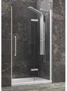 Box Porta doccia nicchia battente frameless telaio bianco Cristallo 8mm h 200 70 cm