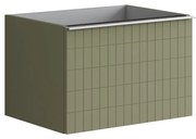 Mobile da bagno sotto lavabo Pixel grid verde salvia laccato L 60 x H 40 x P 45.5 cm 2 cassetti, lavabo non incluso