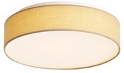 Plafoniera smart beige 35 cm con LED e telecomando - Flat Drum