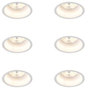 Set di 6 faretti da incasso moderni bianchi AR70 - Dept