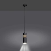 Lampadario a sospensione AKARI 1 BLACK