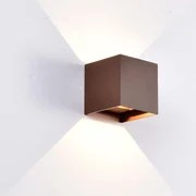 Applique LED moderno da esterno DAVOS marrone IP54, luce bianco naturale 91.6 lumen, MANTRA