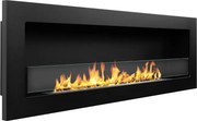 Camino a Bioetanolo da Incasso 120x15x40 cm Livorno 120 Nero...