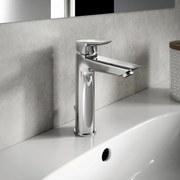 Rubinetto per lavabo a canna media Ceramix cromo lucido