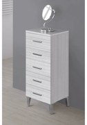 Base Multiuso a Terra 85 Cm Cinque Cassetti Feridras "Stella" Grigio