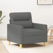 Poltrona grigio scuro 60 cm in tessuto