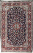 Kashan Tappeto 210x330 Blu (Iran) Annodato A Mano