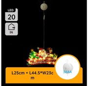 Aigostar - Decorazione natalizia luminosa a LED 20 LED / 3 batterie AAA Buon Natale 23 cm