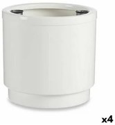 Vaso Autoirrigante Bianco polipropilene 32 x 30,5 x 32 cm (4 Unità)