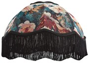 Paralume in tessuto con motivo floreale e interno bianco 45/15/21,5 - Heritage