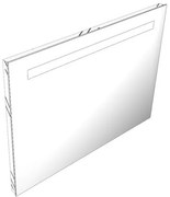 Specchio plane rettangolare 95 x 66.2 cm