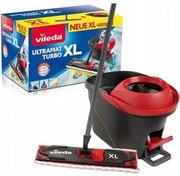 Mop with Bucket Vileda Ultramat Turbo XL Nero Rosso Microfibra