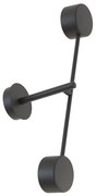 Lampada da parete in acciaio NATSU K2 nero 2xGX53