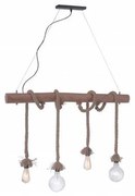 Leuchten Direkt 15483-18 - Lampadario a sospensione con filo ROPE 4xE27/60W/230V