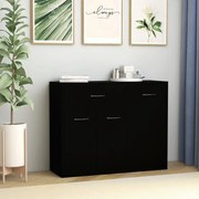 Credenza nera 88x30x70 cm in truciolato