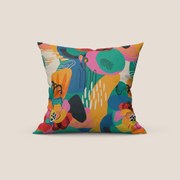 Joy collezione cuscini a fantasie multicolor in tessuto fresco cotone impermeabile giallo