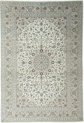 Kashan Tappeto 430x290 Beige (Iran) Annodato A Mano