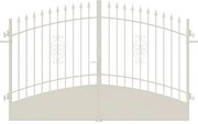 Cancello manuale battente Marmolada in ferro, apertura centrale, L 308.5, H 165-195 cm, di colore bianco