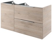 Mobile da bagno sotto lavabo Neo  L 120 x H 64 x P 48 cm 2 cassetti 1 anta, lavabo non incluso