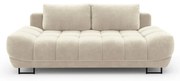 Divano letto a tre posti beige con rivestimento in velluto Cirrus - Windsor & Co Sofas
