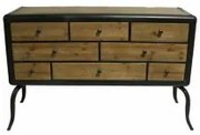 Cassettiera DKD Home Decor Brad Metallo (129 x 42 x 79 cm)